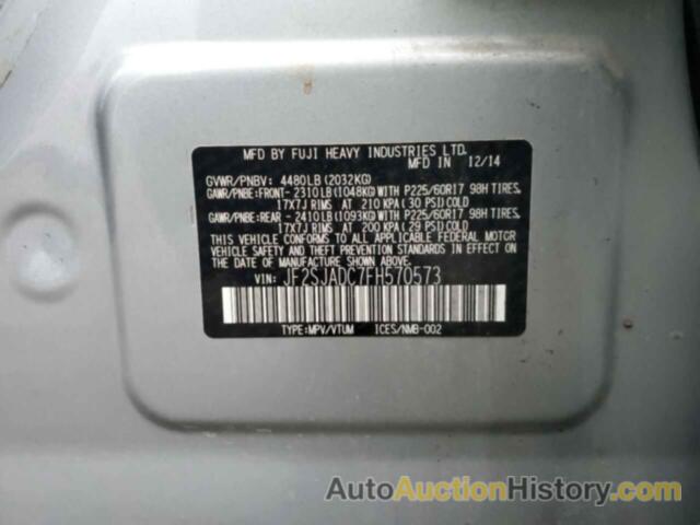 SUBARU FORESTER 2.5I PREMIUM, JF2SJADC7FH570573