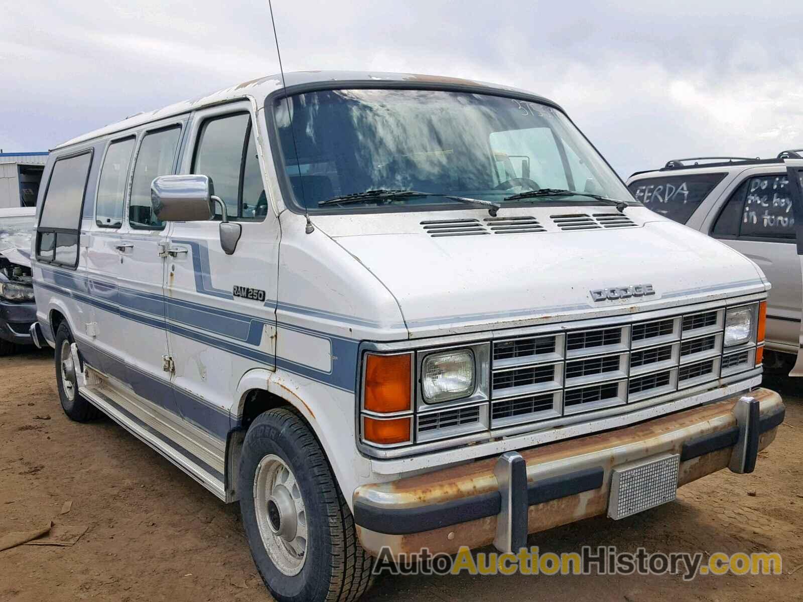 1992 DODGE RAM VAN B250, 2B6HB21Y6NK144160