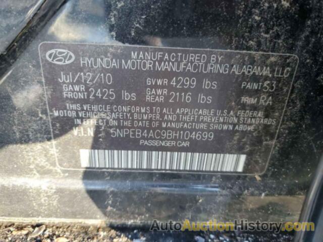 HYUNDAI SONATA GLS, 5NPEB4AC9BH104699