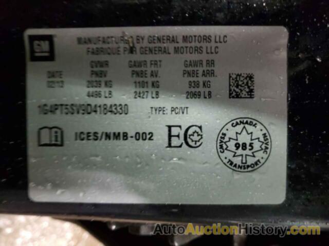 BUICK VERANO PREMIUM, 1G4PT5SV9D4184330