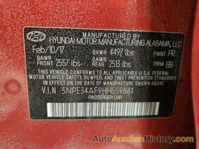 HYUNDAI SONATA SPORT, 5NPE34AF9HH559861