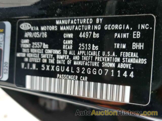 KIA OPTIMA EX, 5XXGU4L32GG071144