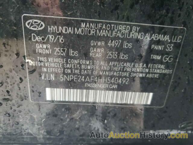 HYUNDAI SONATA SE, 5NPE24AF4HH540492