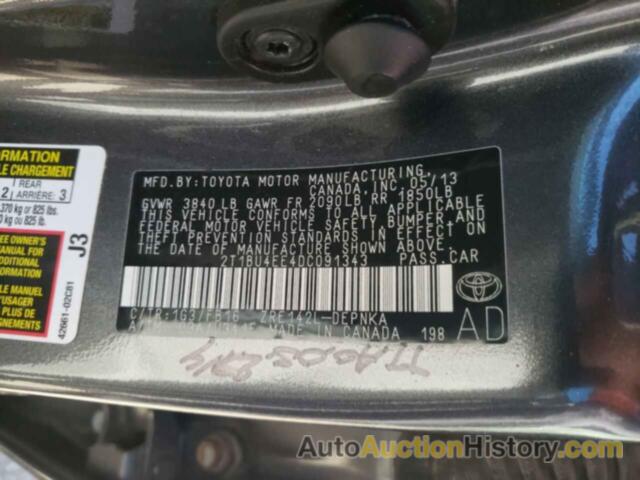 TOYOTA COROLLA BASE, 2T1BU4EE4DC091343