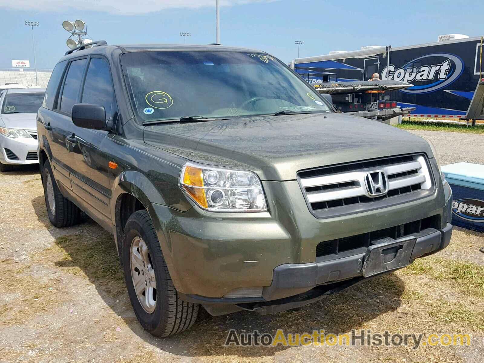 2006 HONDA PILOT LX, 5FNYF18126B028655