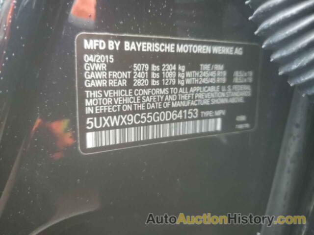BMW X3 XDRIVE28I, 5UXWX9C55G0D64153