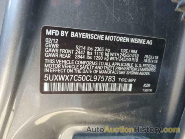 BMW X3 XDRIVE35I, 5UXWX7C50CL975783