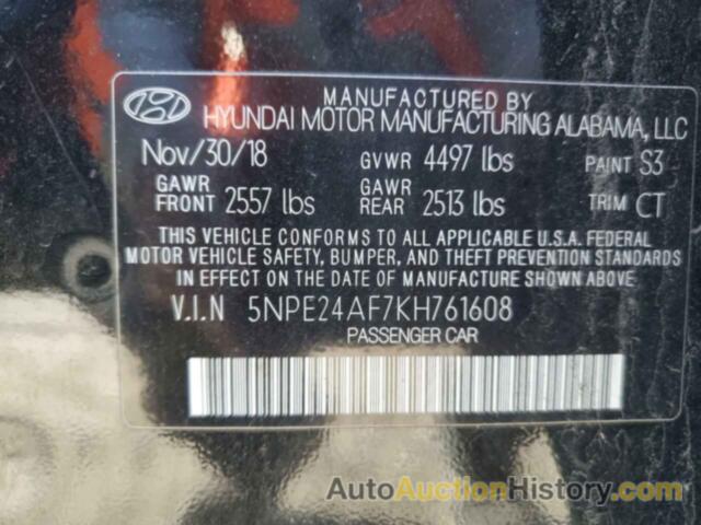 HYUNDAI SONATA SE, 5NPE24AF7KH761608