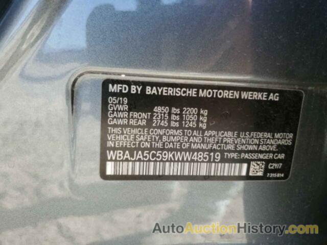 BMW 5 SERIES I, WBAJA5C59KWW48519