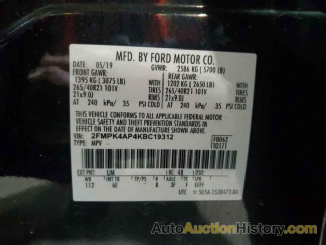 FORD EDGE ST, 2FMPK4AP4KBC19312