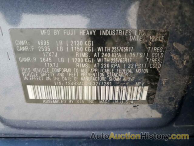 SUBARU OUTBACK 2.5I PREMIUM, 4S4BSACC9G3277281