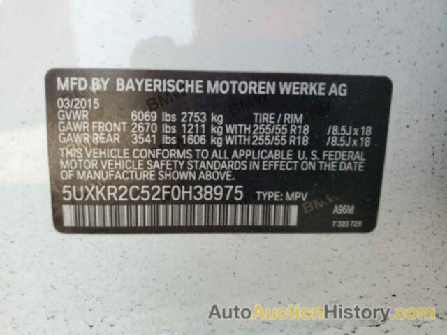 BMW X5 SDRIVE35I, 5UXKR2C52F0H38975