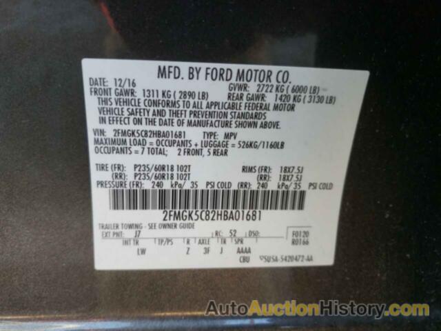 FORD FLEX SEL, 2FMGK5C82HBA01681