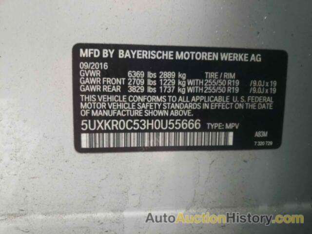 BMW X5 XDRIVE35I, 5UXKR0C53H0U55666
