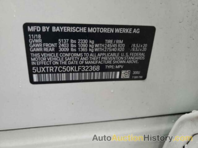 BMW X3 SDRIVE30I, 5UXTR7C50KLF32368