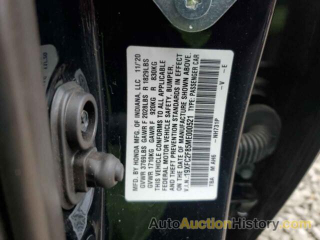 HONDA CIVIC SPORT, 19XFC2F85ME000521