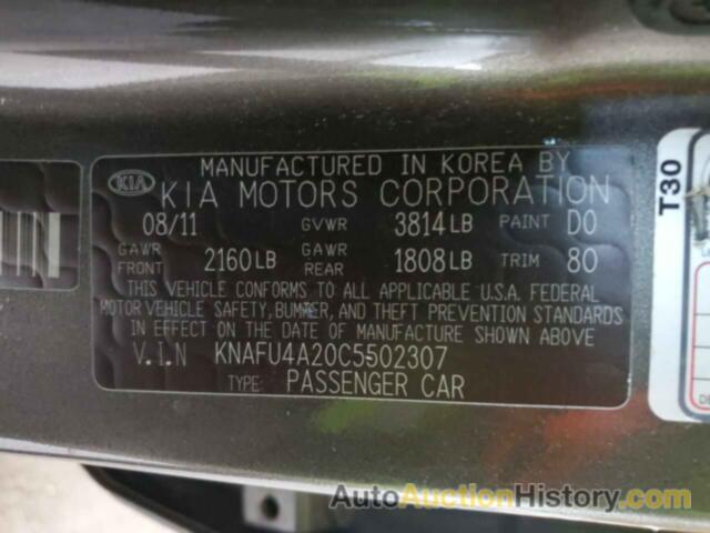 KIA FORTE EX, KNAFU4A20C5502307