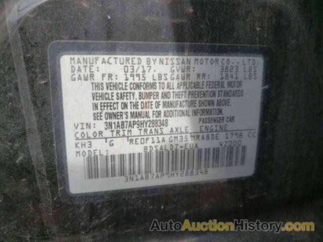 NISSAN SENTRA S, 3N1AB7AP9HY288348