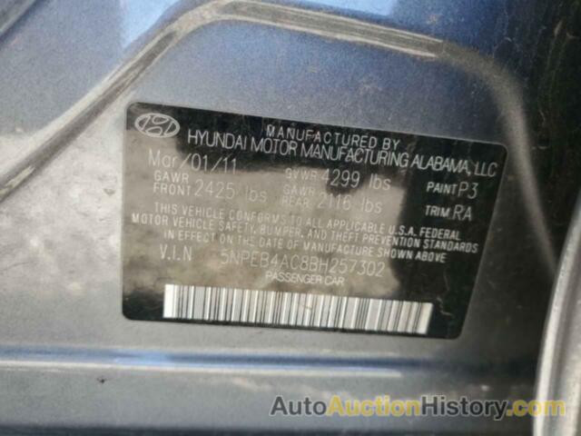 HYUNDAI SONATA GLS, 5NPEB4AC8BH257302