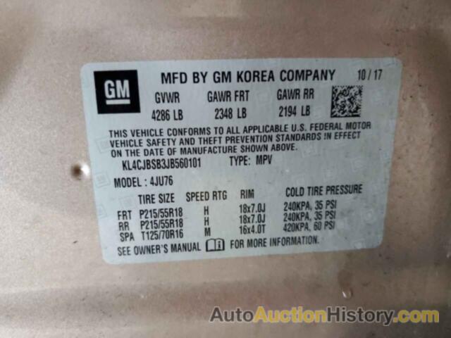 BUICK ENCORE PREFERRED II, KL4CJBSB3JB560101