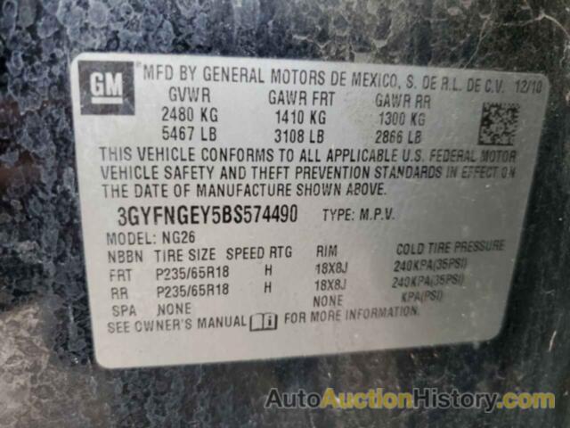 CADILLAC SRX, 3GYFNGEY5BS574490