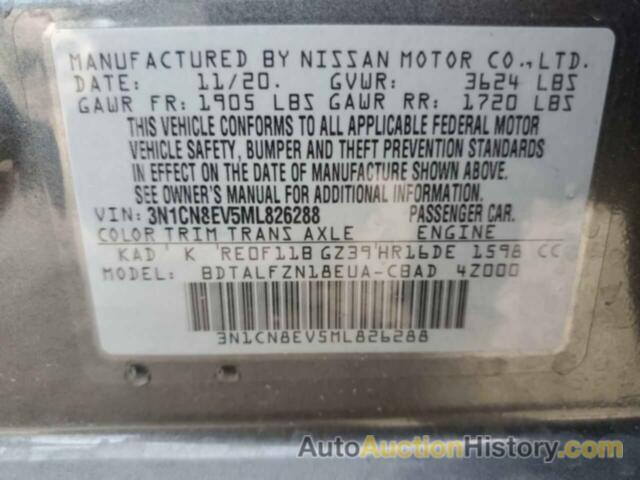 NISSAN VERSA SV, 3N1CN8EV5ML826288