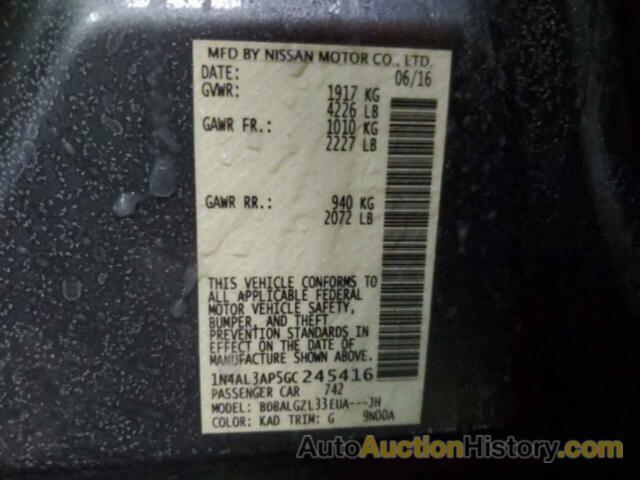 NISSAN ALTIMA 2.5, 1N4AL3AP5GC245416