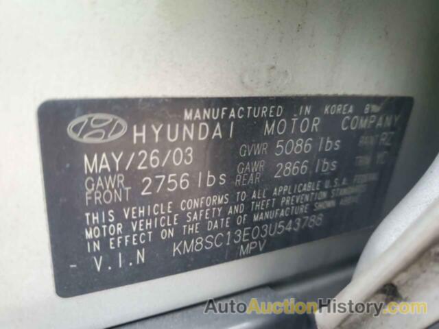 HYUNDAI SANTA FE GLS, KM8SC13E03U543788