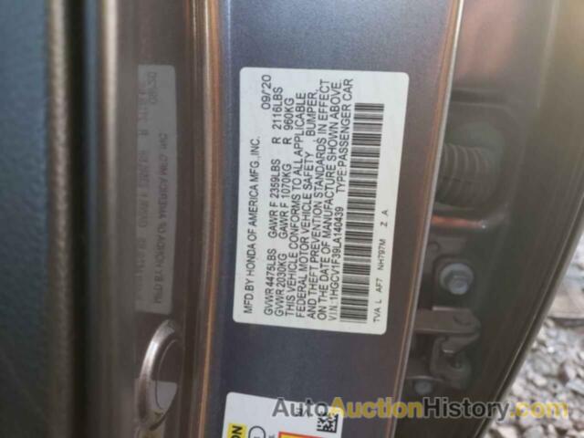 HONDA ACCORD SPORT, 1HGCV1F39LA140439