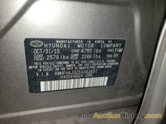 HYUNDAI AZERA GLS, KMHFH4JG2EA342651