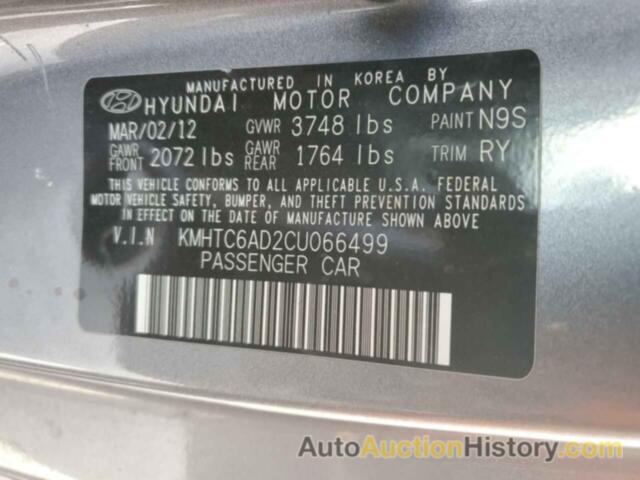 HYUNDAI VELOSTER, KMHTC6AD2CU066499