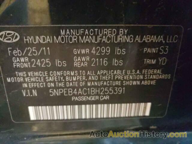 HYUNDAI SONATA GLS, 5NPEB4AC1BH255391