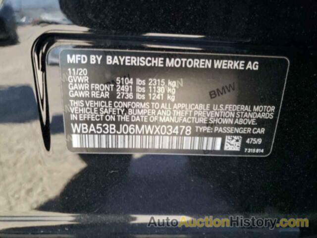 BMW 5 SERIES I, WBA53BJ06MWX03478