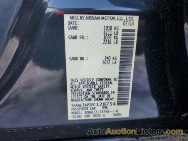 NISSAN ALTIMA 2.5, 1N4AL3AP1FC128754