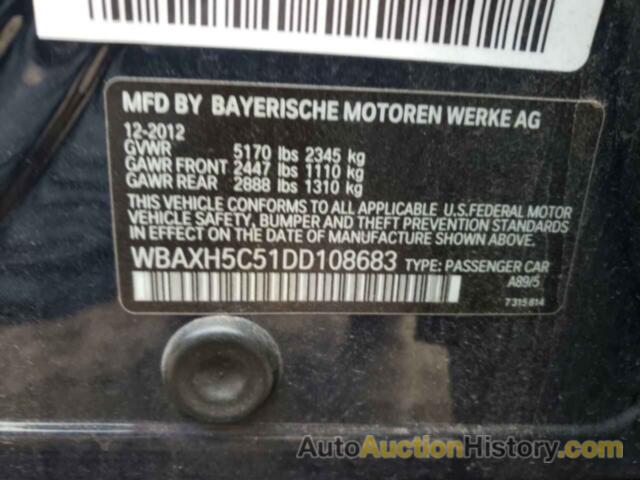 BMW 5 SERIES XI, WBAXH5C51DD108683