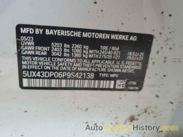 BMW X3 SDRIVE30I, 5UX43DP06P9S42138