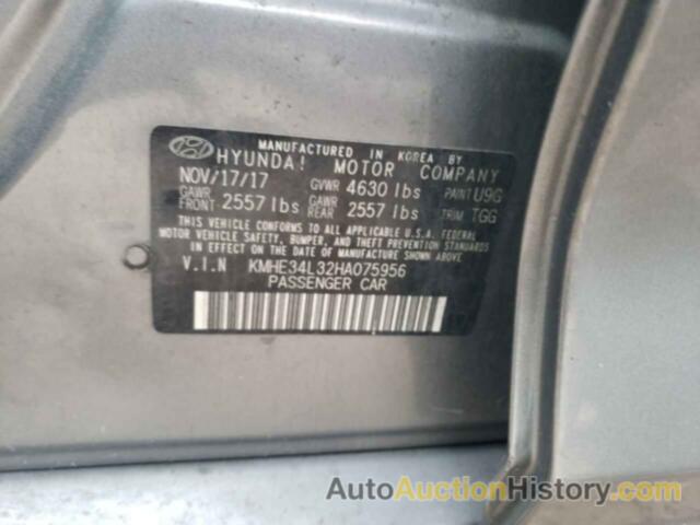 HYUNDAI SONATA HYBRID, KMHE34L32HA075956