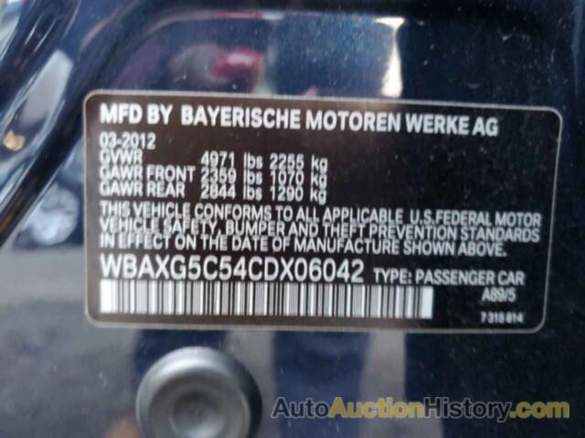 BMW 5 SERIES I, WBAXG5C54CDX06042