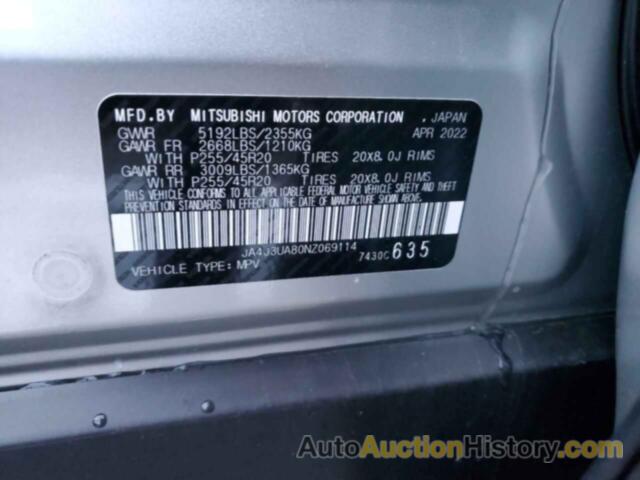 MITSUBISHI OUTLANDER SE, JA4J3UA80NZ069114