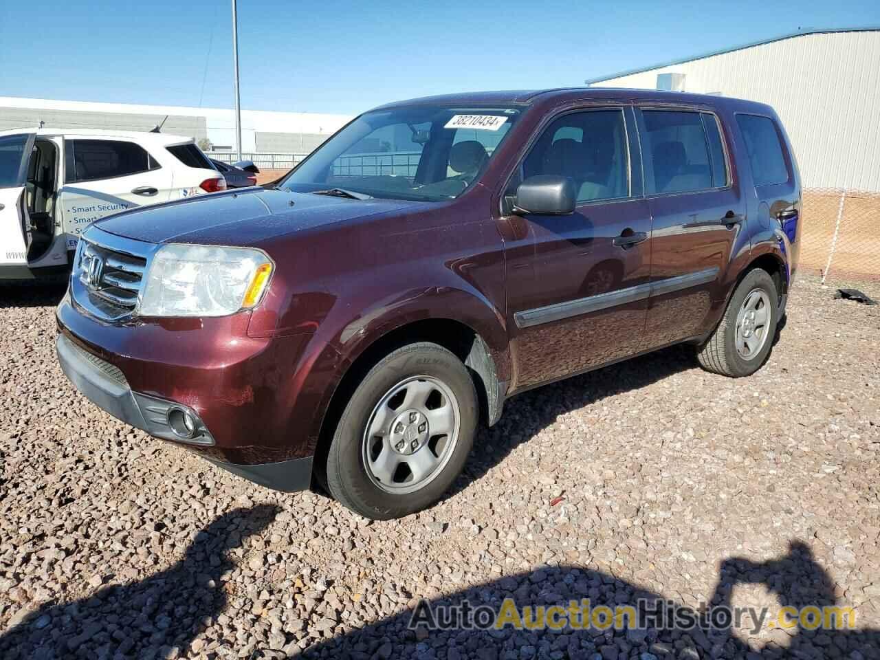 HONDA PILOT LX, 5FNYF3H25FB020232