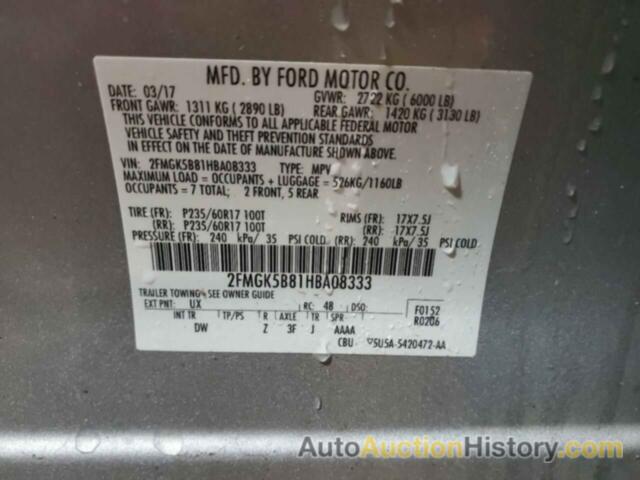 FORD FLEX SE, 2FMGK5B81HBA08333