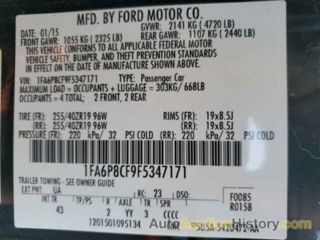 FORD MUSTANG GT, 1FA6P8CF9F5347171