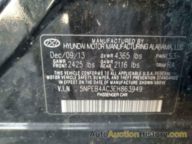 HYUNDAI SONATA GLS, 5NPEB4AC3EH863949