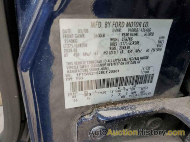 FORD F250 SUPER DUTY, 1FTSW21528EE20581