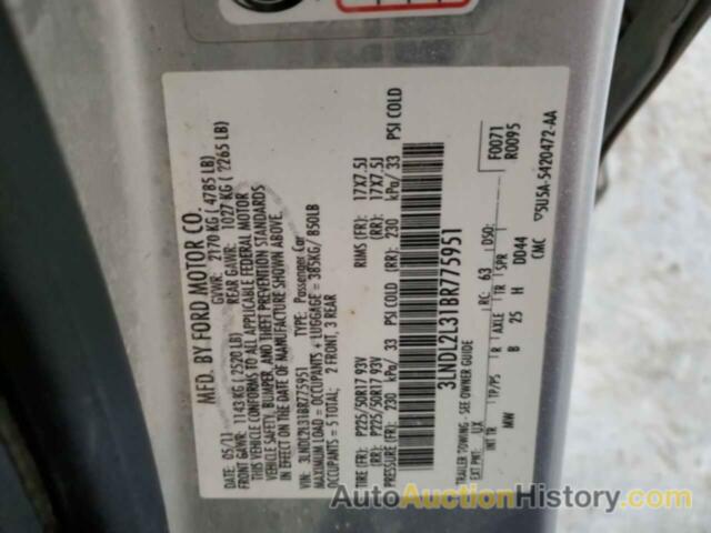 LINCOLN MKZ HYBRID, 3LNDL2L31BR775951