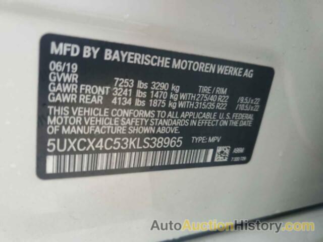 BMW X7 XDRIVE50I, 5UXCX4C53KLS38965