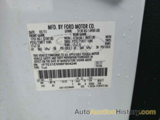 FORD F-150 SUPER CAB, 1FTEX1EM9BFB04246