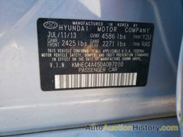 HYUNDAI SONATA HYBRID, KMHEC4A45DA087010