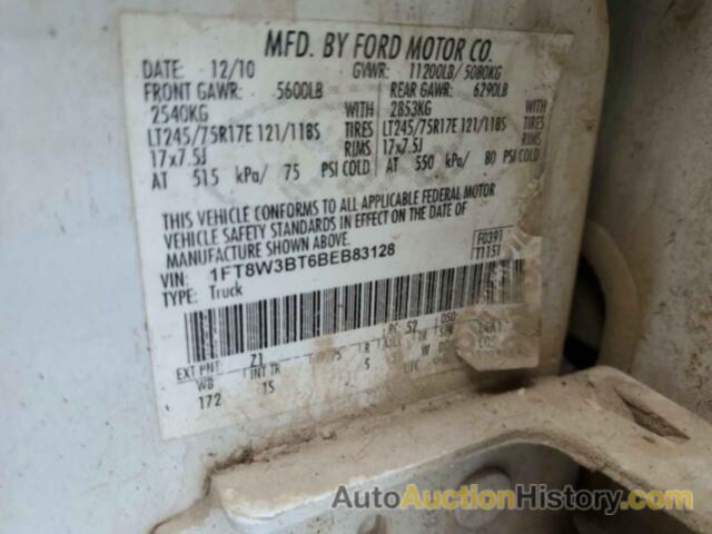 FORD F350 SUPER DUTY, 1FT8W3BT6BEB83128