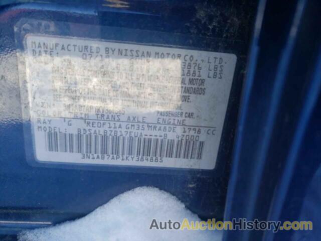 NISSAN SENTRA S, 3N1AB7AP1KY384885